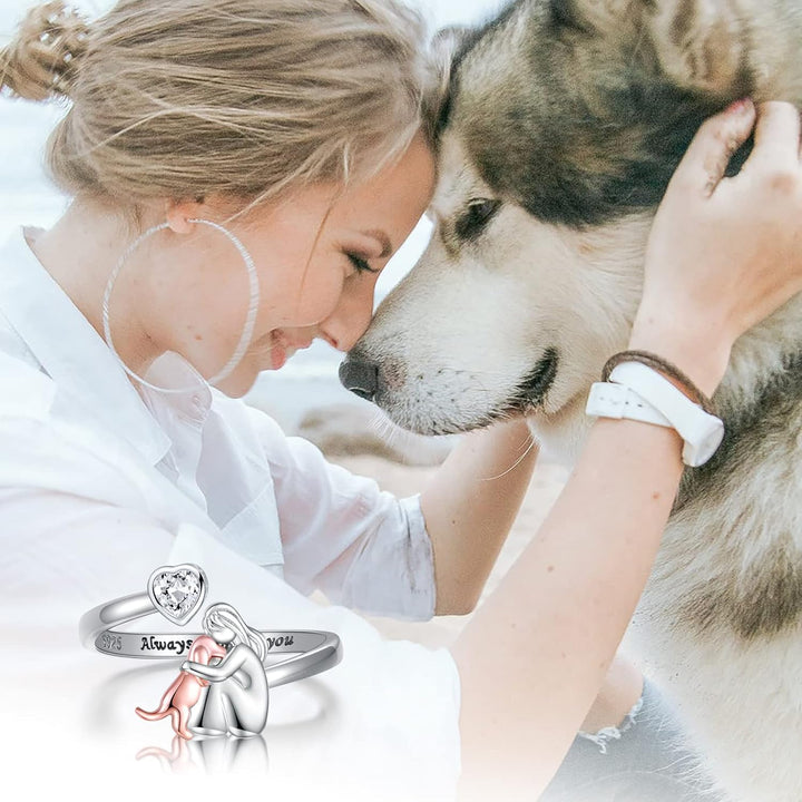 Emily & Sarah | Dog Embrace Ring (Rose)