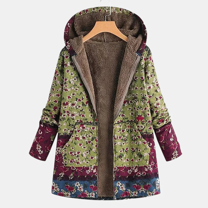 Ava | Patchwork Cozy Hooded Jacket
