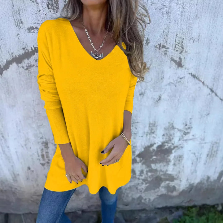 Leona | Relaxed V-Neck Knit Tunic