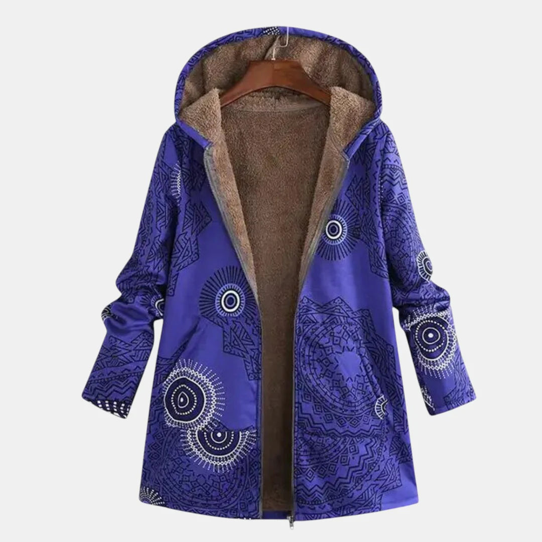 Ava | Patchwork Cozy Hooded Jacket